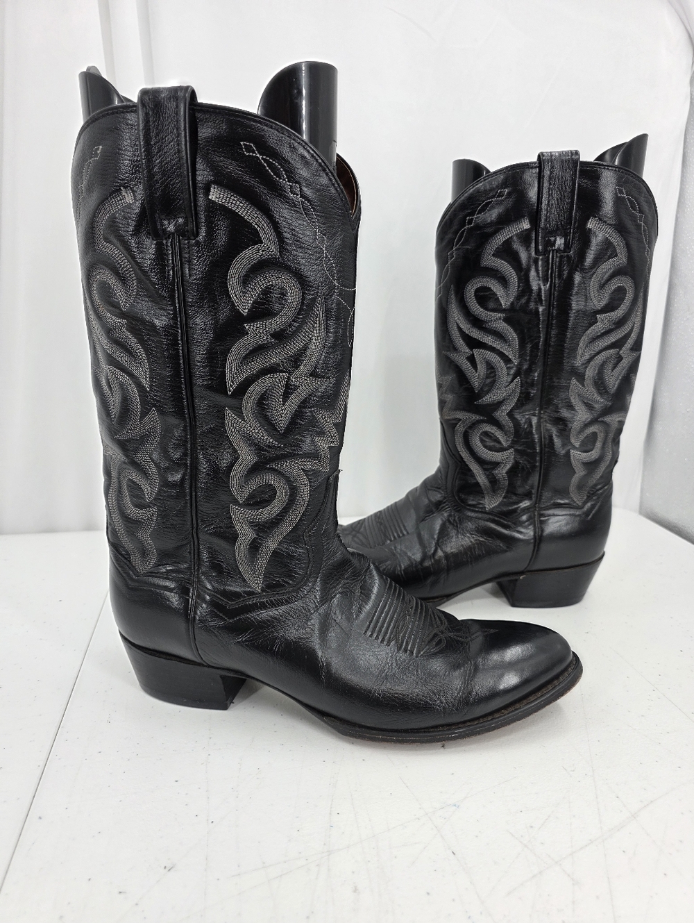 Dan Post Boots Men's 10.5 EW Black Leather Western Cowboy Pointed Toe DP 2110 R.
